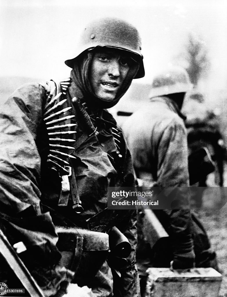 Nazi Soldier Carrying Ammunition