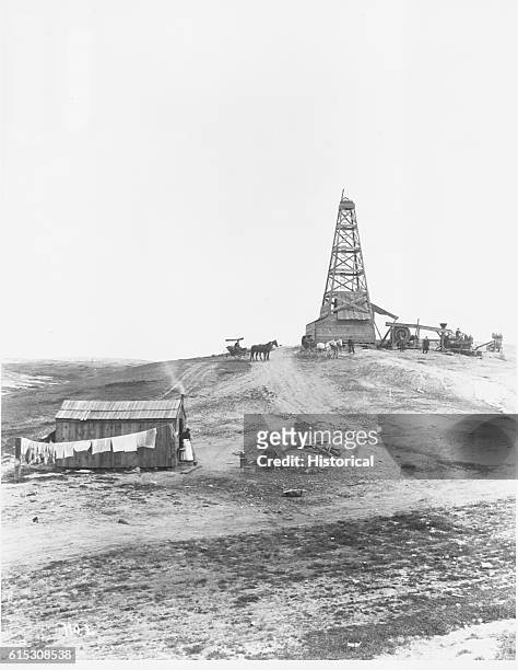 Century Oil Company. Kern River District, California. Circa 1898. | Location: Kern River District, California, USA.