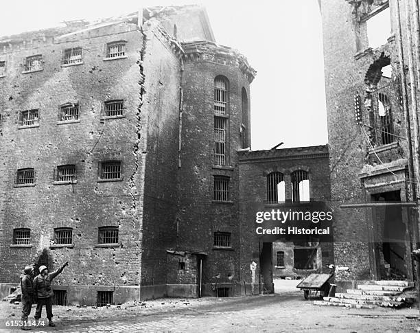 Gestapo prison in Cologne, Germany, 1945. | Location: Gestapo prison, Cologne, Germany.