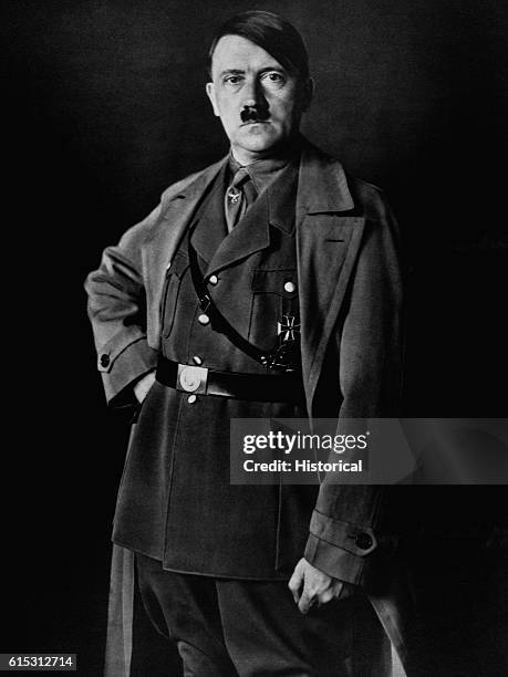 Portrait of Reichskanzler Adolf Hitler , the Fuhrer of Nazi Germany from 1933-1945. Hitler rose from obscurity to lead the German National Socialists...