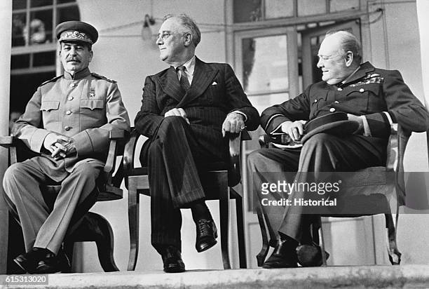 Stalin, FDR, and Churchill at Tehran Conference