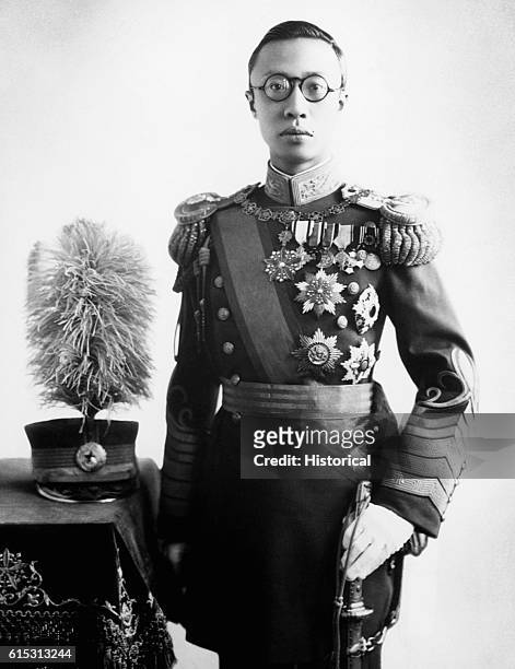 Emperor Pu Yi was the last emperor of China. He was the first emperor of Manchuko from 1934-35, a puppet monarch for the Japanese.