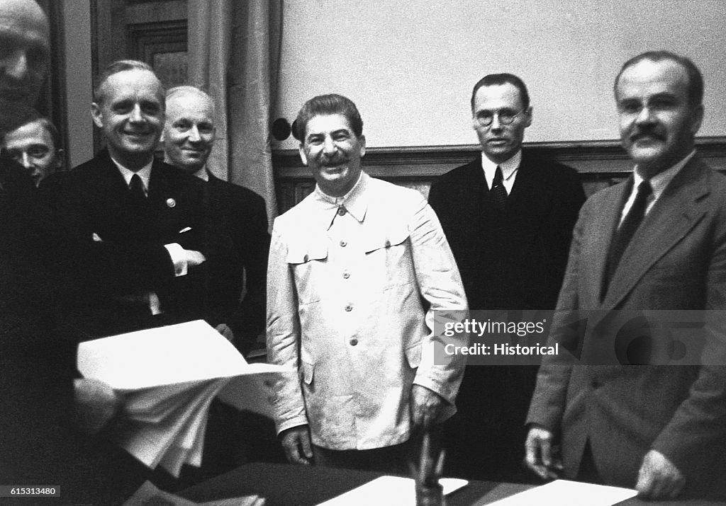 Stalin Ribbentrop Vyacheslav Molotov , foreign minister for the USSR and Joachim von ...