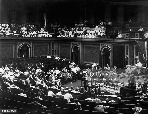 Jeanette Rankin makes her first speech to the United States House of Representatives. Previously a prominent suffragette, Rankin was the first woman...