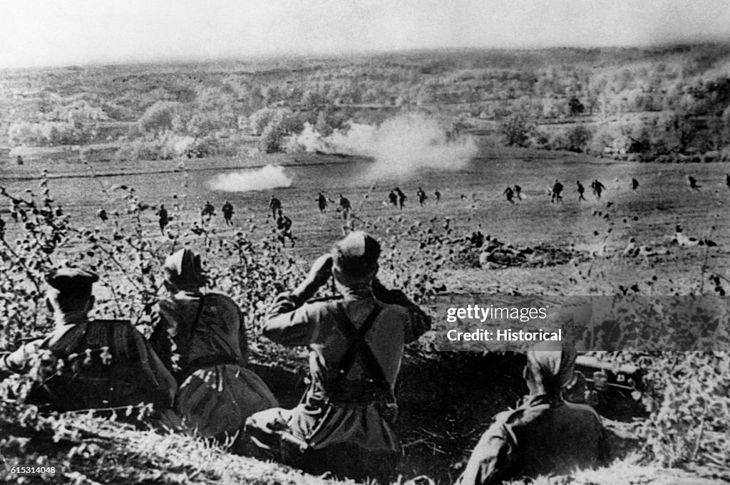 Russian Troops Battling Germans