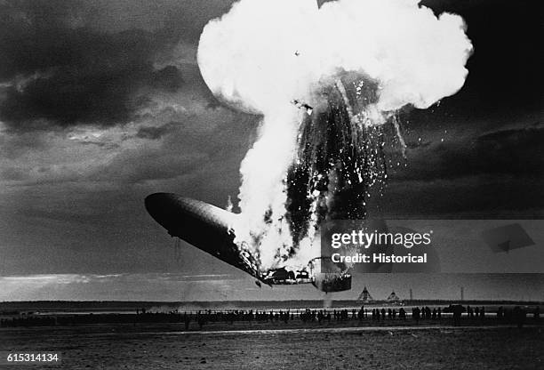 Airship Exploding 88 Hindenburg Explodes In 1937 Stock Photos, High-Res Pictures, and ...