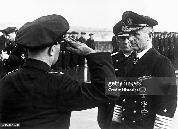 German Grand Admiral Karl Doenitz commanded the German navy during World War II. In the last days of World War II Hitler named Doenitz as his...
