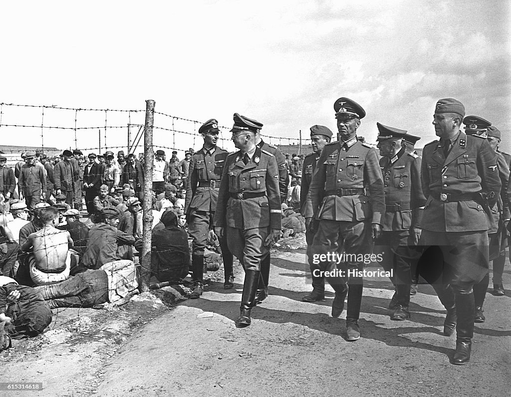 Heinrich Himmler Visiting Russian POW Camp