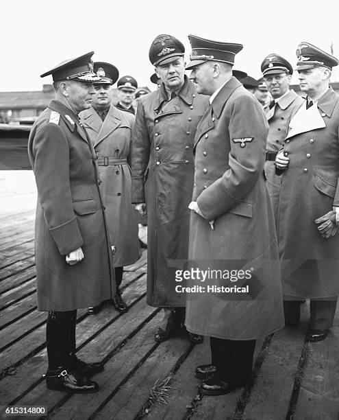 Marshal Ion Antonescu with Adolf Hitler.