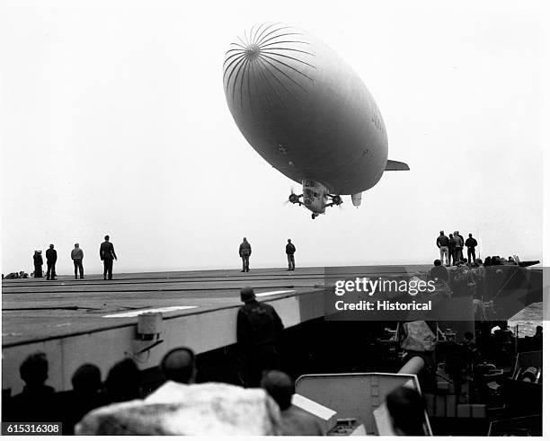 Class blimps were first built in 1941 and used for anti-submarine patrols.