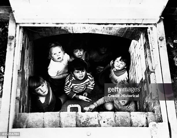 London Children in Bomb Shelter