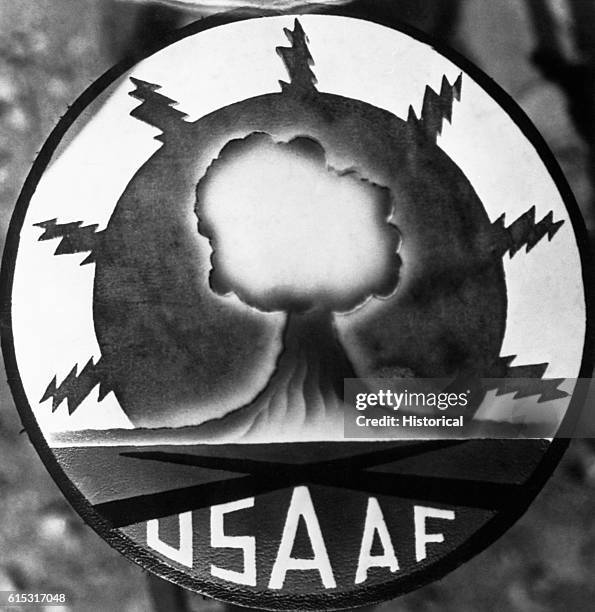 Jacket patch and insignia adopted by the test and instruments unit of Operation Crossroads, which involved atomic bomb tests at the Bikini atoll, May...