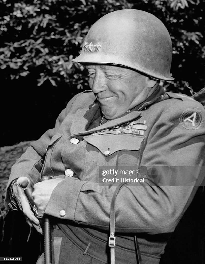 Lieutenant General George Patton, commander of the American Third ...