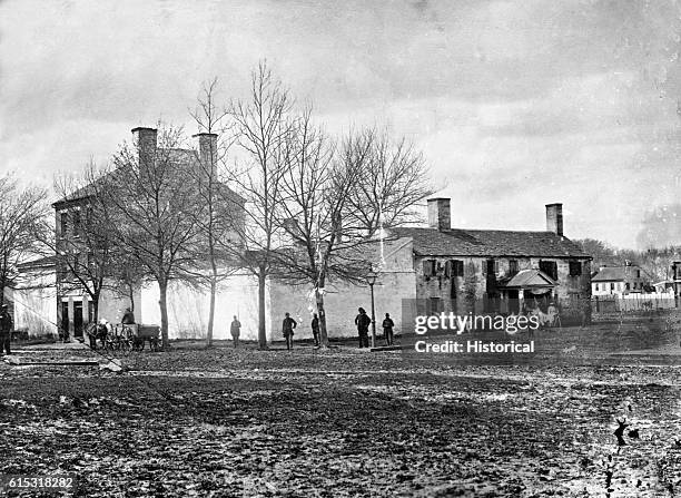 The slave pen and auction house at Alexandria, Virginia, in 1863.