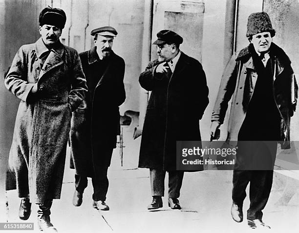 Lenin's successors take a promenade in June 1925.