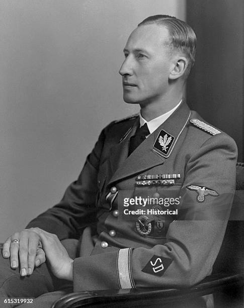Infamous Nazi leader Reinhard Heydrich during his tenure as head of the Gestapo and SD.