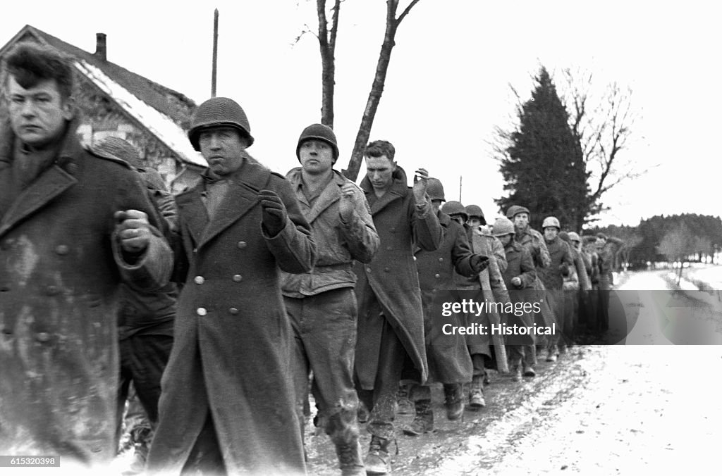 American Prisoners of War Marching