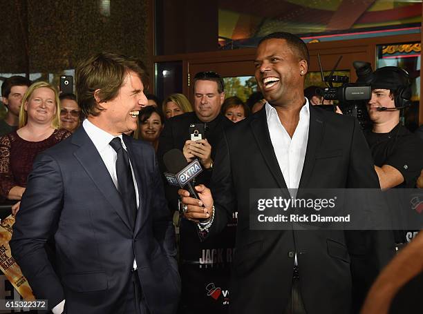 Tom Cruise talks with EXTRA's AJ Calloway during "Jack Reacher: Never Go Back" Variety - The Children's Charity Of Eastern Tennessee Benefit...