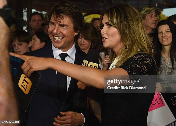 Tom Cruise talks with ET's Carly Steel during "Jack Reacher: Never Go Back" Variety - The Children's Charity Of Eastern Tennessee Benefit Screeningon...