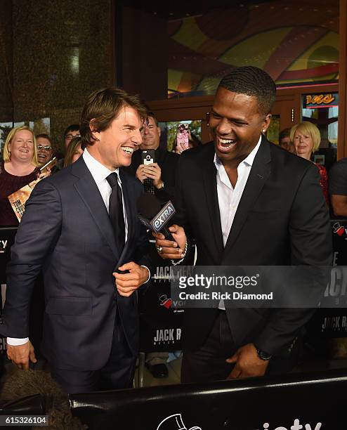 Tom Cruise talks with EXTRA's AJ Calloway during "Jack Reacher: Never Go Back" Variety - The Children's Charity Of Eastern Tennessee Benefit...