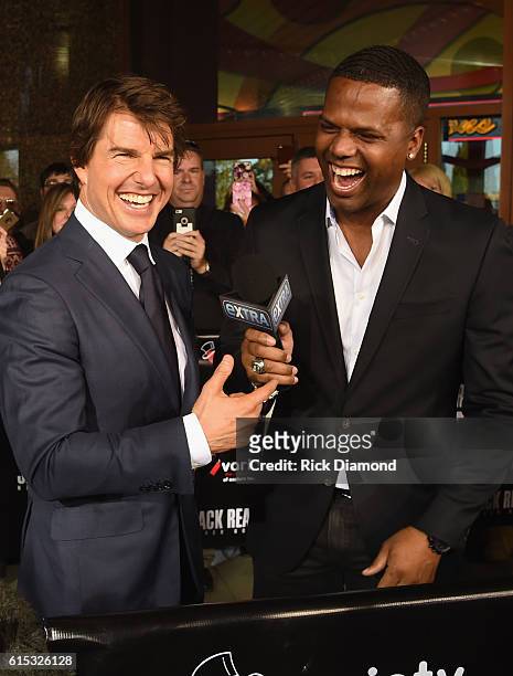 Tom Cruise talks with EXTRA's AJ Calloway during "Jack Reacher: Never Go Back" Variety - The Children's Charity Of Eastern Tennessee Benefit...