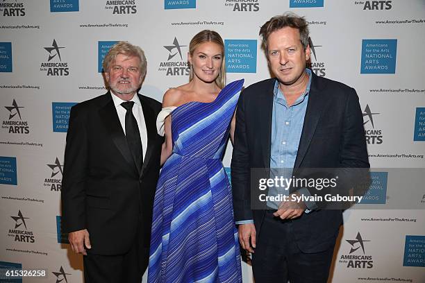 Robert L. Lynch, Sarah Arison and Doug Aitken attend Americans for the Arts Celebrates the 56th Annual 2017 National Arts Awards at Cipriani 42nd...