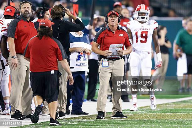 Louisiana-Lafayette Ragin Cajuns head coach Mark Hudspeth during the first half of the game between the Tulane and the Louisiana-Lafayette at Benson...