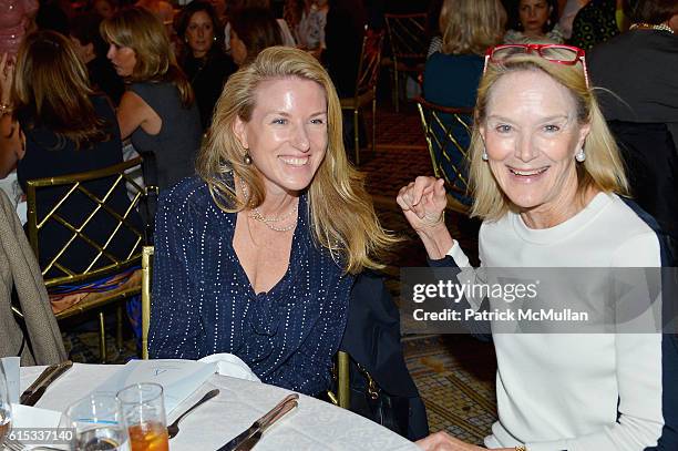 Ceila Gerard and Jane Bunn attend the Lung Cancer Research Foundation's Eleventh Annual Lung Cancer Awareness Luncheon at The Pierre Hotel on October...