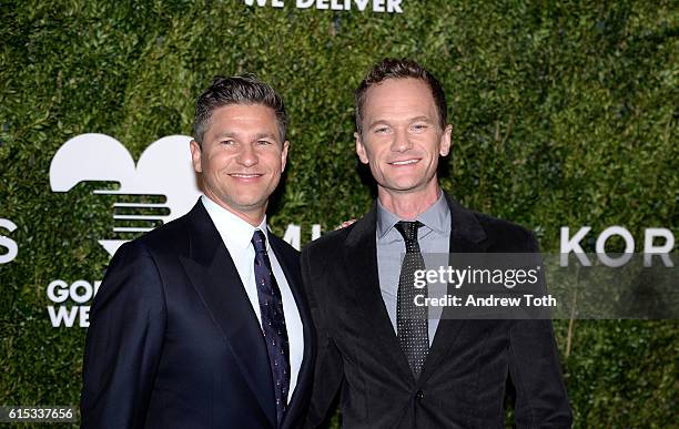 David Burtka and Neil Patrick Harris attend the 2016 God's Love We Deliver Golden Heart Awards dinner at Spring Studios on October 17, 2016 in New...