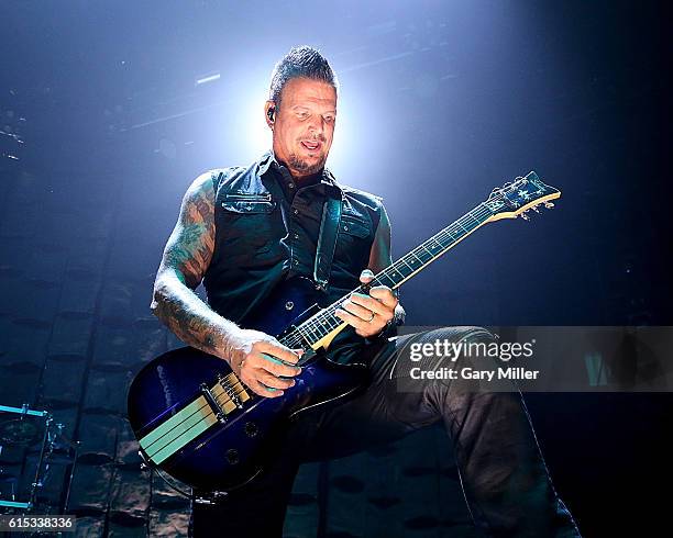 Dan Donegan of Disturbed performs in concert at ACL Live on October 17, 2016 in Austin, Texas.