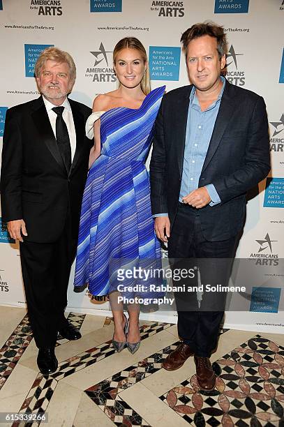 Robert L. Lynch, Sarah Arison, and Doug Aitken attends the 2016 National Arts Awards at Cipriani 42nd Street on October 17, 2016 in New York City.