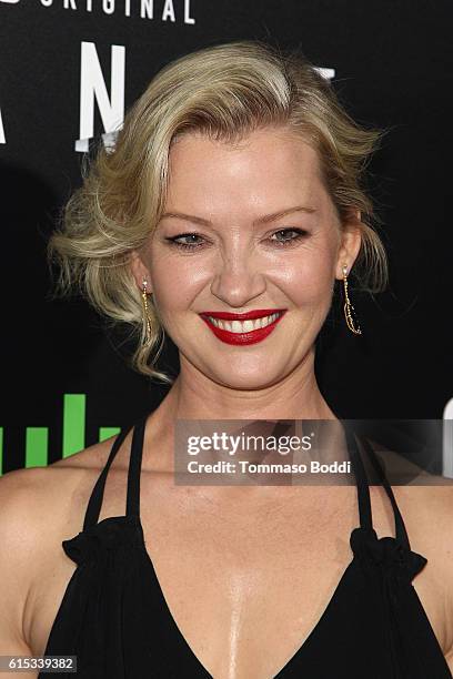 Gretchen Mol attends the premiere of Hulu's "Chance" held at Harmony Gold Theatre on October 17, 2016 in Los Angeles, California.