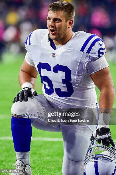 Indianapolis Colts center Austin Blythe during the NFL game between the Indianapolis Colts and Houston Texans at NRG Stadium, Houston, Texas.