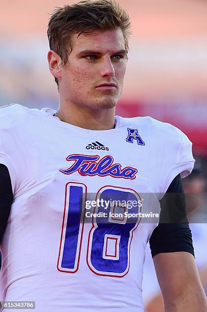 Tulsa Golden Hurricane tight end David Fitzwater during the Tulsa Golden Hurricanes at Houston Cougars game at TDECU Stadium, Houston, Texas.