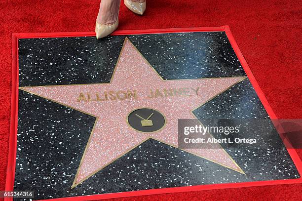 Actress Allison Janney is honored with a star on the Hollywood Walk of Fame on October 17, 2016 in Hollywood, California.