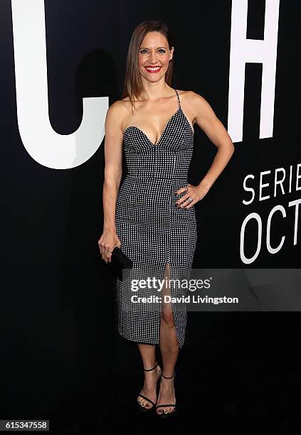 Actress KaDee Strickland attends the premiere of Hulu's "Chance" at Harmony Gold Theatre on October 17, 2016 in Los Angeles, California.