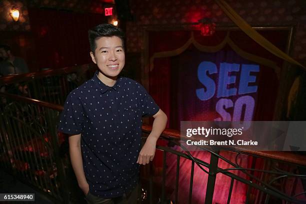 Comedian Irene Tu poses during Seeso's Stand-Up Streaming Fest premiere held at The Slipper Room on October 17, 2016 in New York City.