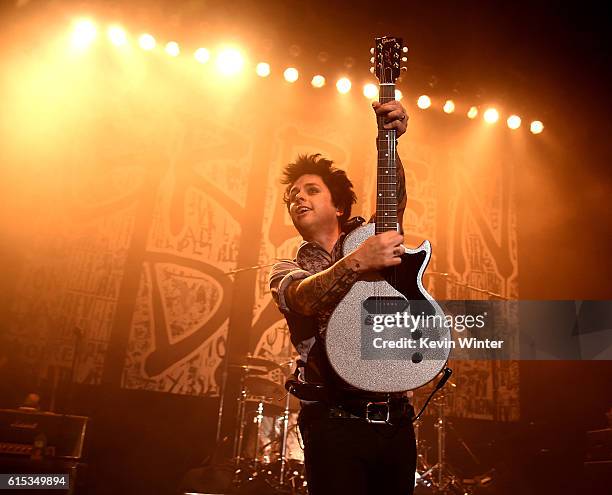 Musician Billie Joe Armstrong of Green Day performs at the Hollywood Palladium on October 17, 2016 in Los Angeles, California.