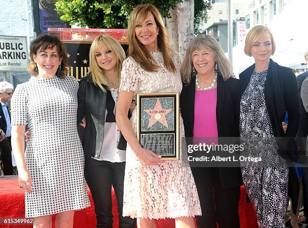 Actors Beth Hall; Anna Faris, Allison Janney, Mimi Kennedy and Jaime Pressly at the Star ceremony held On The Hollywood Walk Of Fame on October 17,...