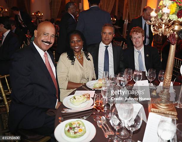 Ted Wells, LaTanya Richardson Jackson, Maurice DuBois and Hon. Joseph P. Kennedy III attend the 2016 Restore Brooklyn Annual Benefit Gala at The...