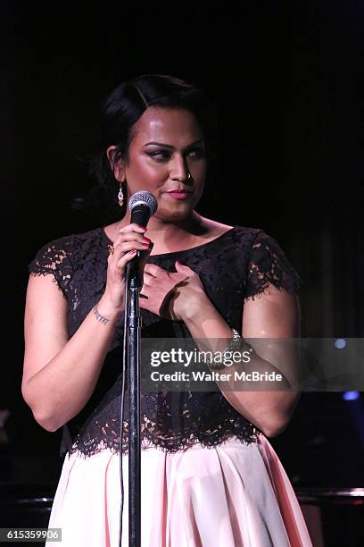 Aneesh Sheth performing at The Lilly Awards Broadway Cabaret at the Cutting Room on October 17, 2016 in New York City.