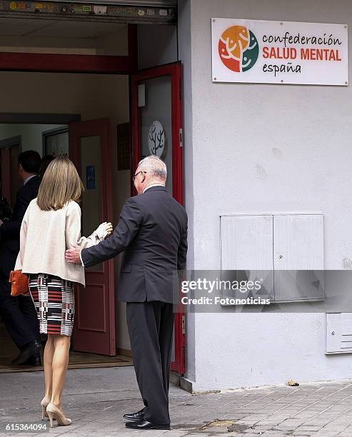 Queen Letizia of Spain attends a meeting at the CSME on October 18, 2016 in Madrid, Spain.