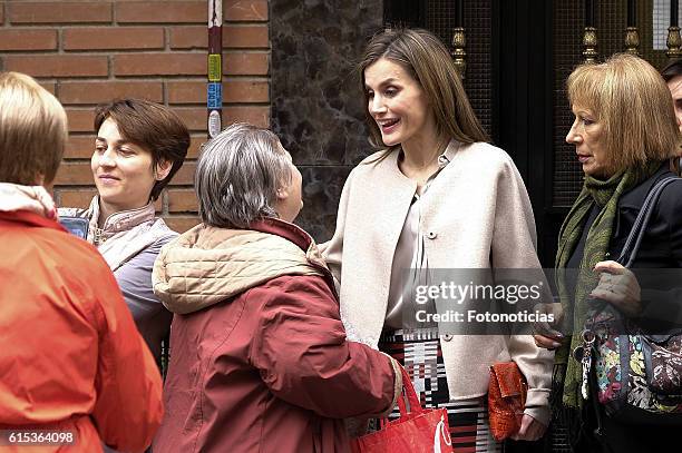 Queen Letizia of Spain attends a meeting at the CSME on October 18, 2016 in Madrid, Spain.