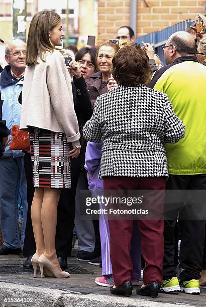 Queen Letizia of Spain attends a meeting at the CSME on October 18, 2016 in Madrid, Spain.