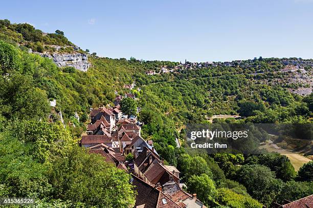 old town of rocamadur - famous historic city in southwest france - rocamadour ストックフォトと画像