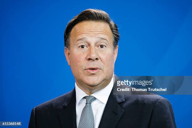 Panama President Juan Carlos Varela on October 18, 2016 in Berlin, Germany.
