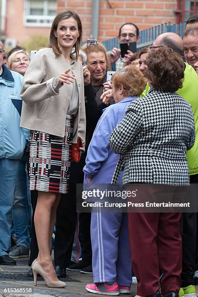 Queen Letizia of Spain attends a meeting at CSME on October 18, 2016 in Madrid, Spain.