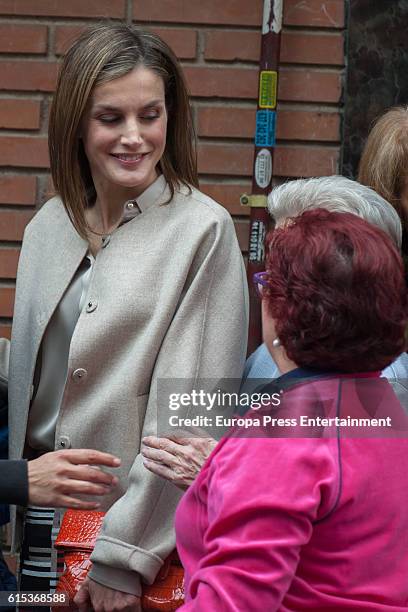 Queen Letizia of Spain attends a meeting at CSME on October 18, 2016 in Madrid, Spain.