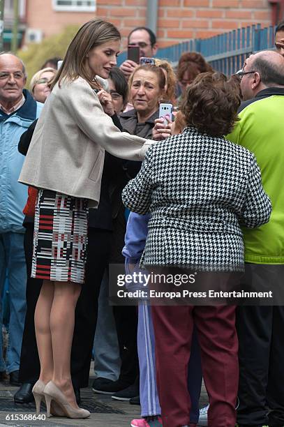 Queen Letizia of Spain attends a meeting at CSME on October 18, 2016 in Madrid, Spain.