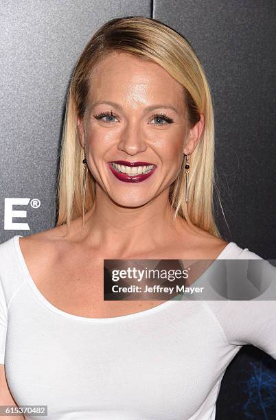 Actress Amanda Clayton attends the premiere of Lionsgate's 'Boo! A Madea Halloween' at the ArcLight Cinerama Dome on October 17, 2016 in Hollywood,...